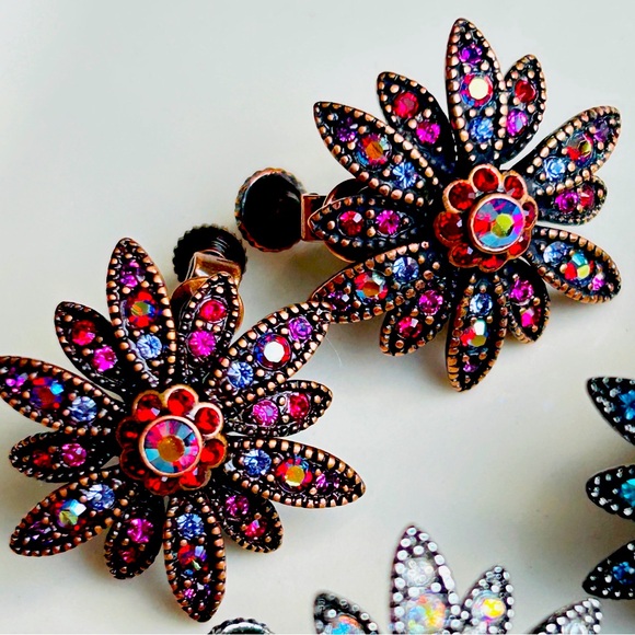 Vintage QVC Joan Rivers Classics Collection Starburst Earring Lot - Picture 3 of 13